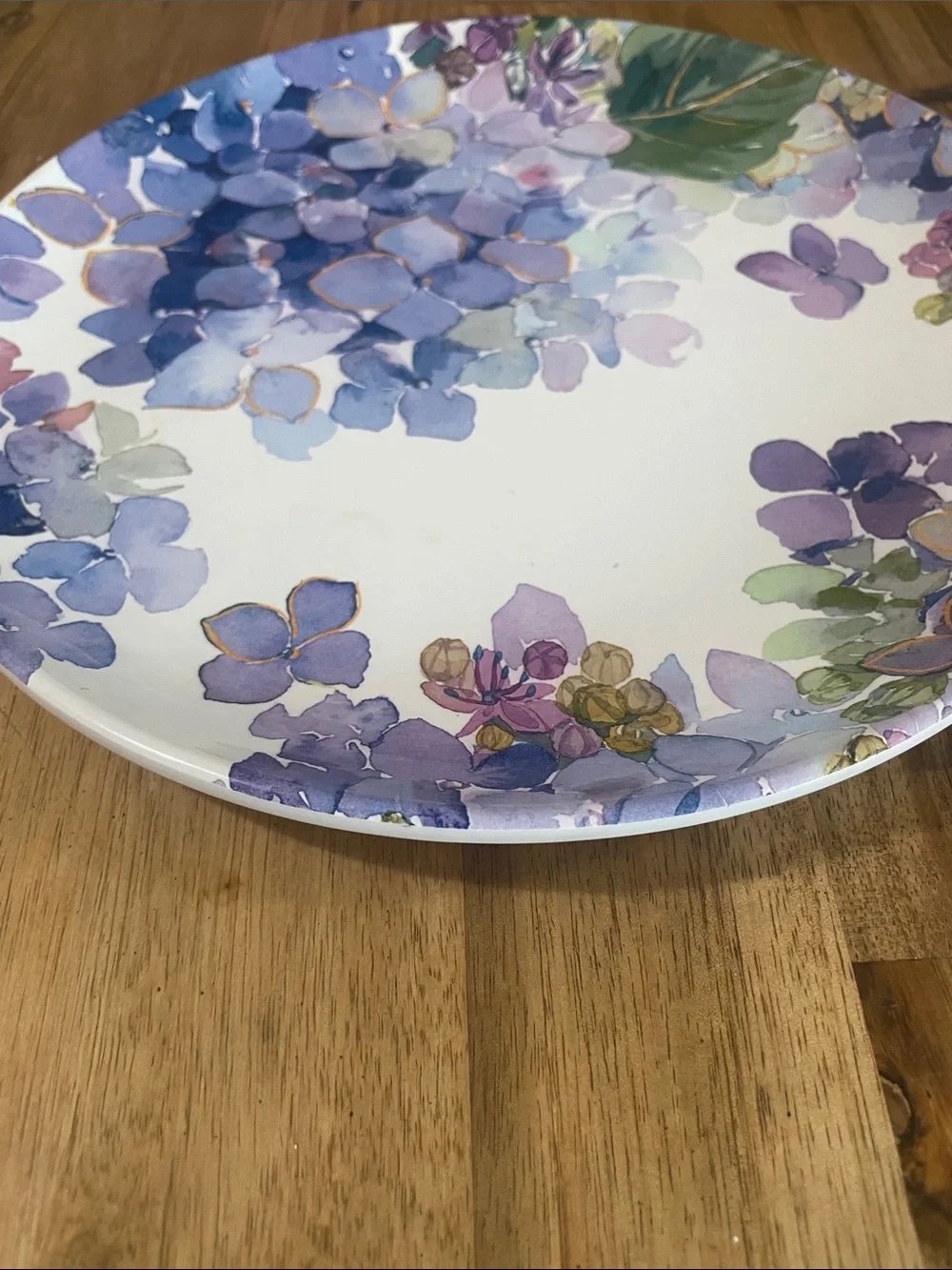 Floral Hydrangea Plates  - Elegant Home Dining